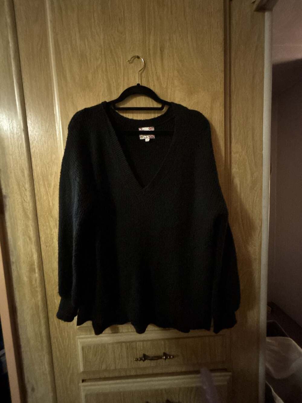 Pink Republic Black V-Neck Sweater